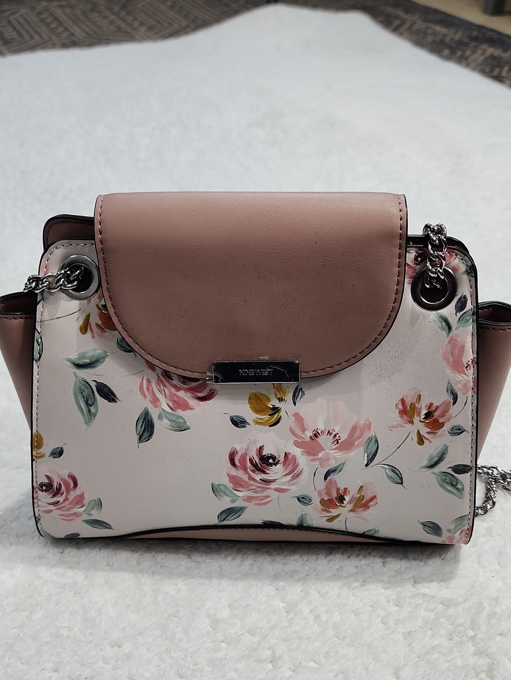 Nine West Kianna Floral Print Shoulder Bag New Without Tags
